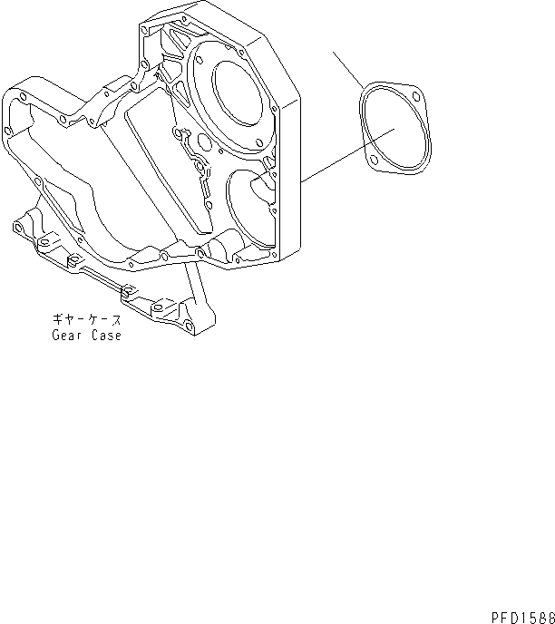 Engines Komatsu / S4D102E-1J S/N 26200163-UP(s4d1026c) / FRONT POWER TAKE OFF GASKET (FORWERDED INDIVIDUALLY PARTS)(#26203202-)(030720 : A2610-01A1)