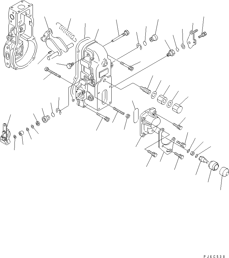 Engines Komatsu / S4D102E-1J S/N 26200163-UP(s4d1026c) / FUEL INJECTION PUMP (GOVERNOR) (2/2) (INNER PARTS)(#26203202-)(030930 : A401P-05C8)