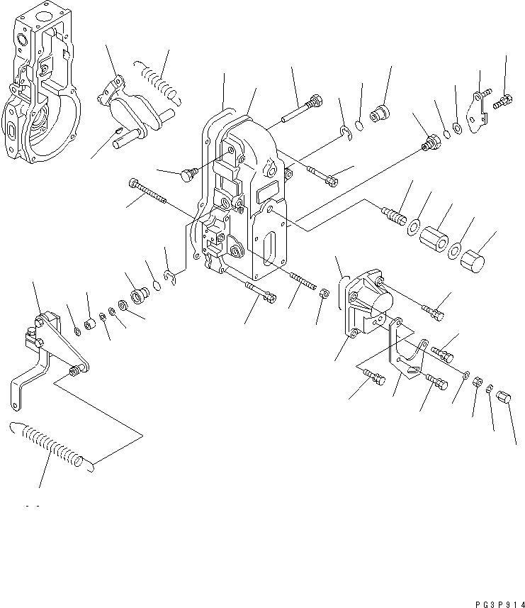 Komatsu parts book diagram for S4D102E-1N S/N 26200163-UP: FUEL INJECTION PUMP (GOVERNOR) (2/2) (INNER PARTS)(#26207729-)