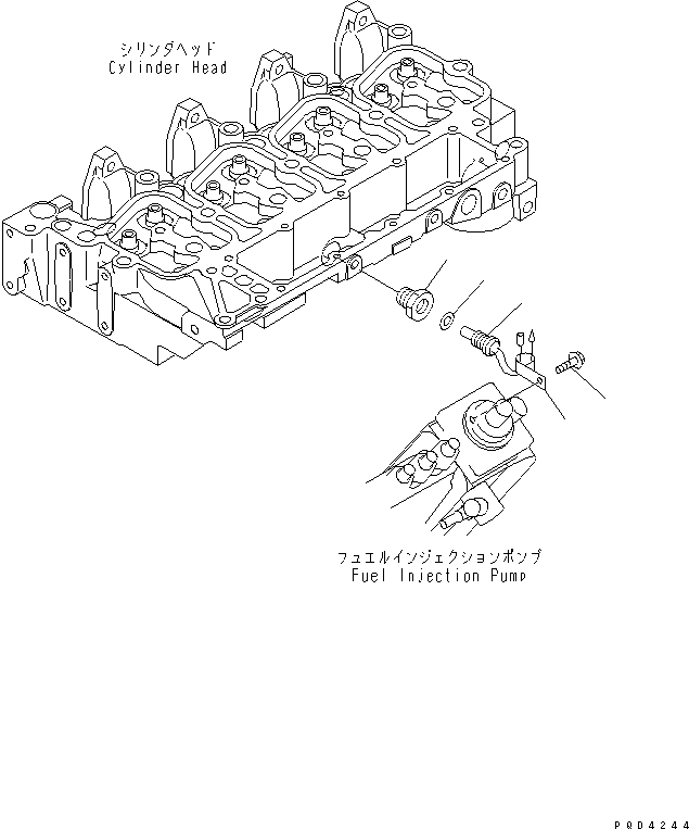 Engines Komatsu / S4D102E-1N-D S/N 26200163-UP(s4d1029c) / WATER VALVE AND WATER TEMPERATURE SENSOR(#26200912-)(030020 : A1010-01A6)