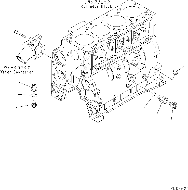 Engines Komatsu / S4D102E-1N-D S/N 26200163-UP(s4d1029c) / OIL PRESSURE SWITCH AND WATER TEMPERATURE SENSOR(#26226525-)(030200 : A2010-01A8)
