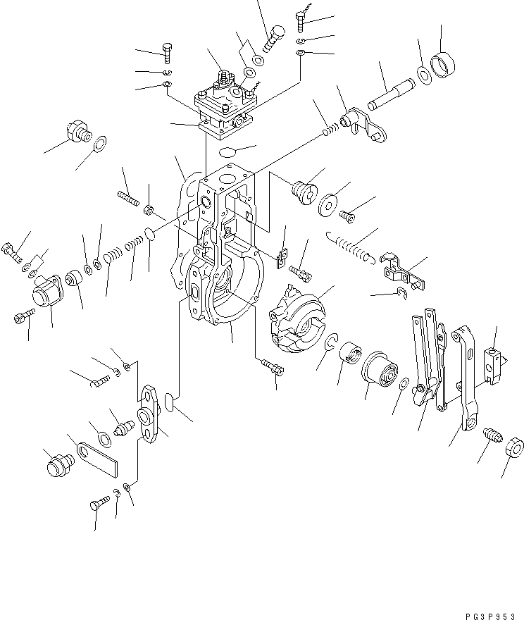 Engines Komatsu / S4D102E-1E S/N 26200163-UP(s4d102ec) / FUEL INJECTION PUMP (GOVERNOR) (1/2) (INNER PARTS)(#26200163-26201323)(030830 : A401P-04A1)