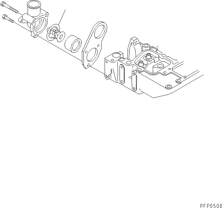 Engines Komatsu / S4D102E-1AA S/N 26213103-UP(s4d102eu) / THERMOSTAT(#21273646-)(030120 : A173R-A0A0)