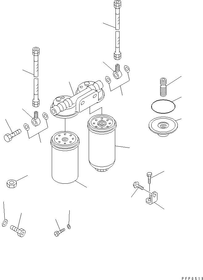 Engines Komatsu / S4D102E-1AA S/N 26213103-UP(s4d102eu) / FUEL FILTER(#21273646-)(030390 : A411P-A0A0)