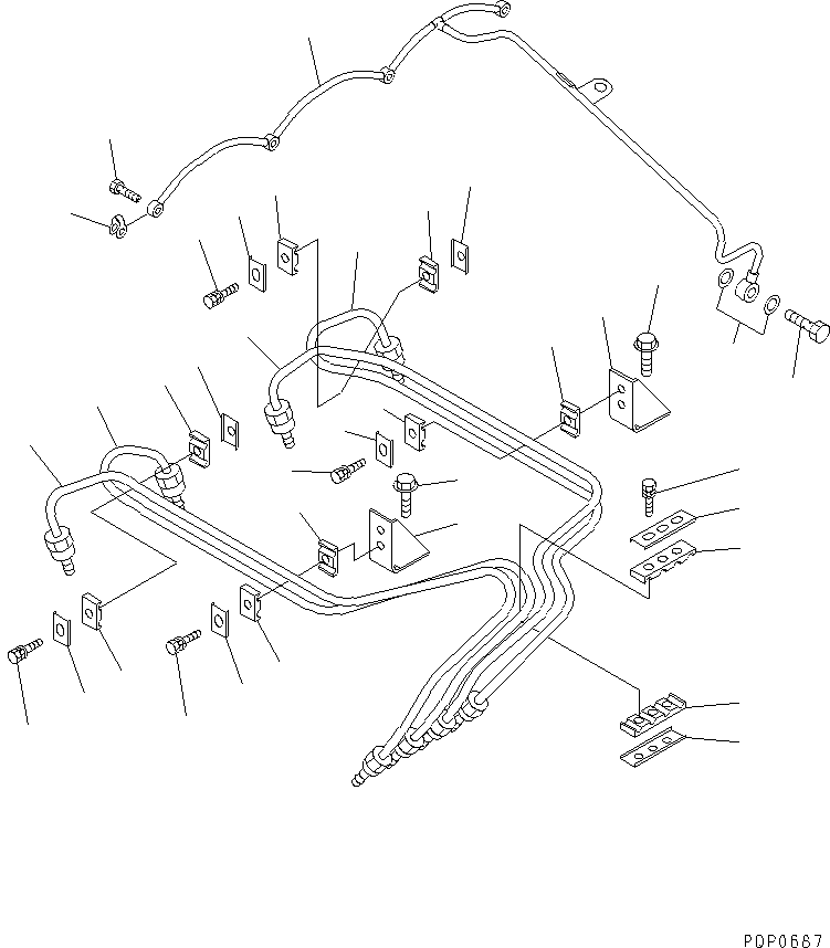 Engines Komatsu / S4D102E-1AA S/N 26213103-UP(s4d102eu) / INJECTION PIPING(#21273646-)(030410 : A411S-A0A0)