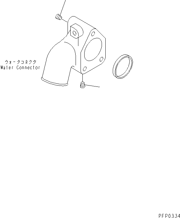 Engines Komatsu / S4D102E-1AA S/N 26213103-UP(s4d102eu) / WATER CONNECTOR PLUG(#21273646-)(030480 : A501S-A0A0)