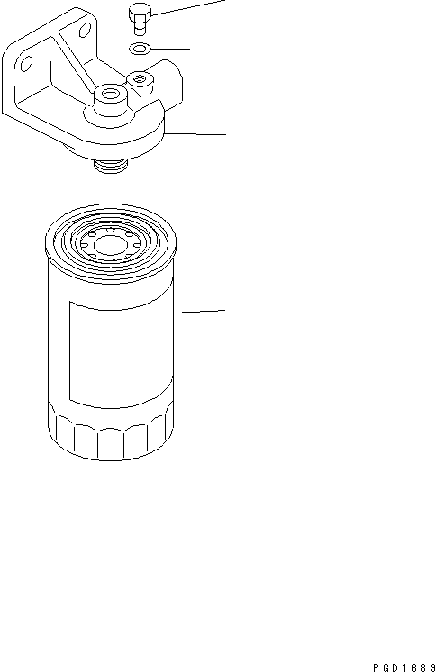 Komatsu parts book diagram for S4D102E-1E-23 S/N 26200163-UP: PRE-FUEL FILTER (FORWARDED INDIVIDUALLY PARTS)(#26257282-)