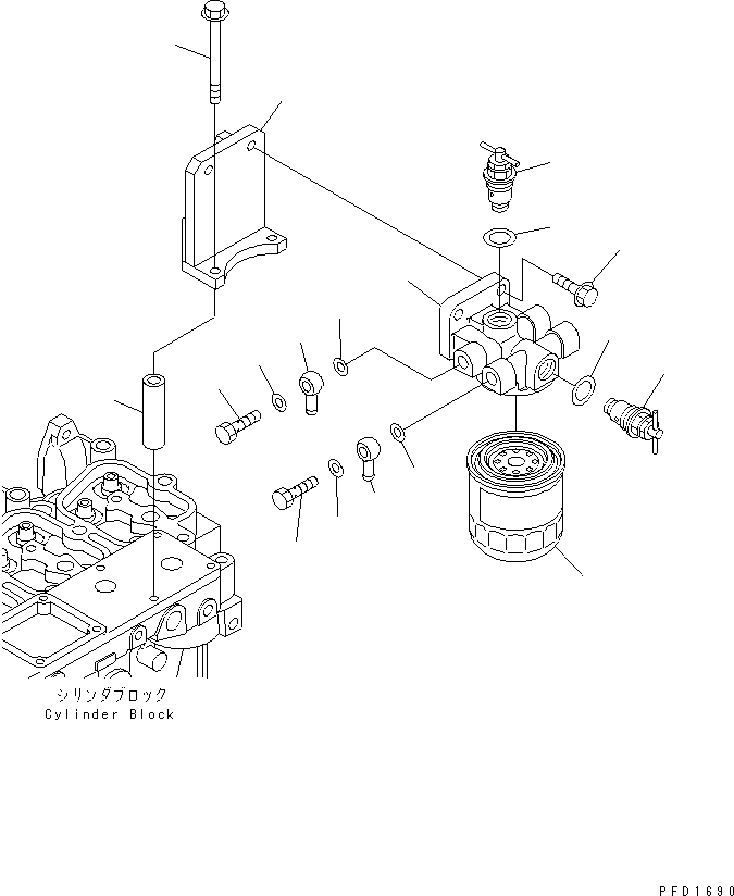 Komatsu parts book diagram for S4D102E-1E-23 S/N 26200163-UP: CORROSION RESISTOR
