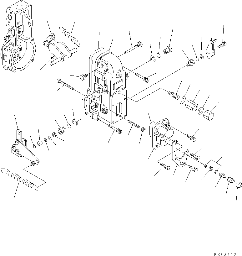 Komatsu parts book diagram for S4D102E-1V S/N 26200163-UP: FUEL INJECTION PUMP (GOVERNOR) (2/2) (INNER PARTS)(#24244410-)