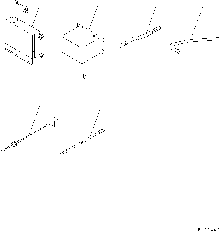 Komatsu parts book diagram for S4D102E-1V S/N 26200163-UP: CERAMIC MUFFLER RERATED PARTS (FORWARDED INDIVIDUALLY PARTS)(#26257282-)