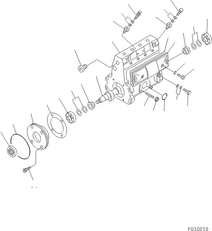 Komatsu parts book diagram for S4D102E-1N-2D S/N 26200163-UP: FUEL INJECTION PUMP (PUMP) (1/2) (INNER PARTS)(#26246658-)