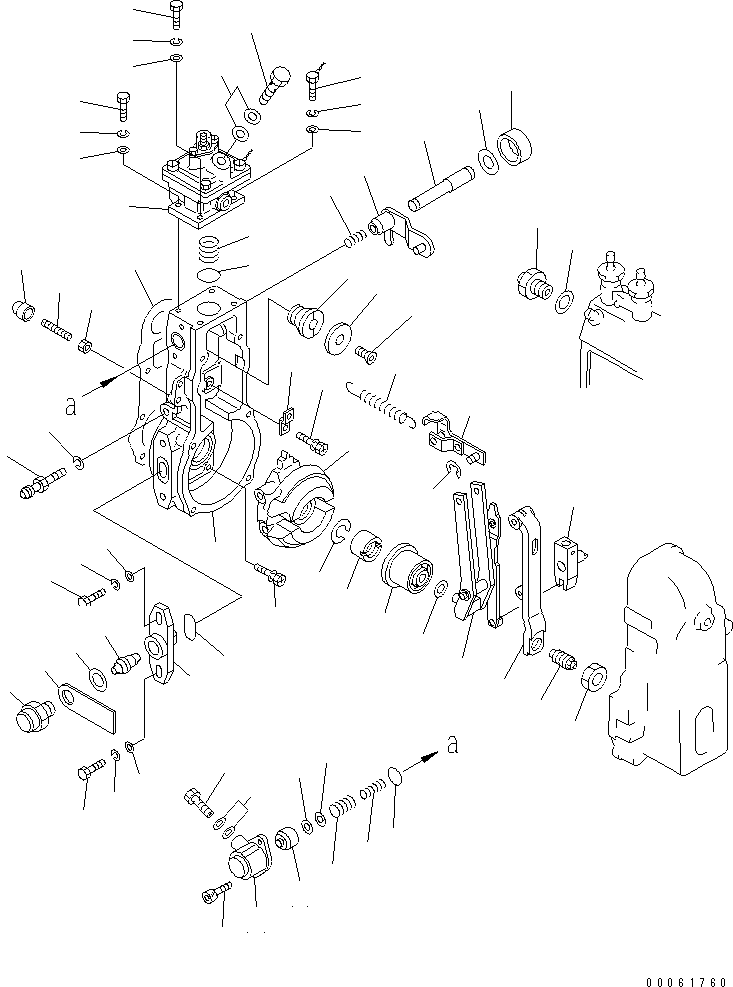 Komatsu parts book diagram for S4D102E-1N-2D S/N 26200163-UP: FUEL INJECTION PUMP (GOVERNOR) (1/2) (INNER PARTS)(#26246658-)
