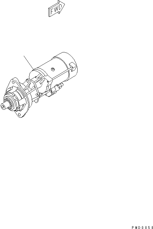 Komatsu parts book diagram for S4D102E-1N-2D S/N 26200163-UP: STARTING MOTOR (4.5KW)(#26305334-)