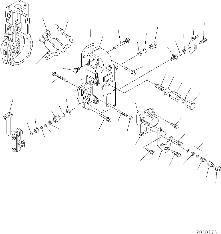 Komatsu parts book diagram for S4D102E-1F-2U S/N 26200163-UP: FUEL INJECTION PUMP (GOVERNOR) (2/2) (FOR REGULATION OF EPA) (INNER PARTS)(#26229925-)
