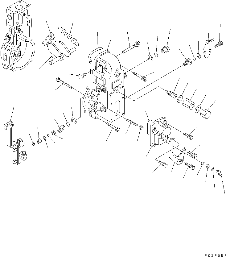 Komatsu parts book diagram for S4D102E-1F-2U S/N 26200163-UP: FUEL INJECTION PUMP (GOVERNOR) (2/2) (MODIFIED MONO BOOM SPEC.) (INNER PARTS)(#26223960-)