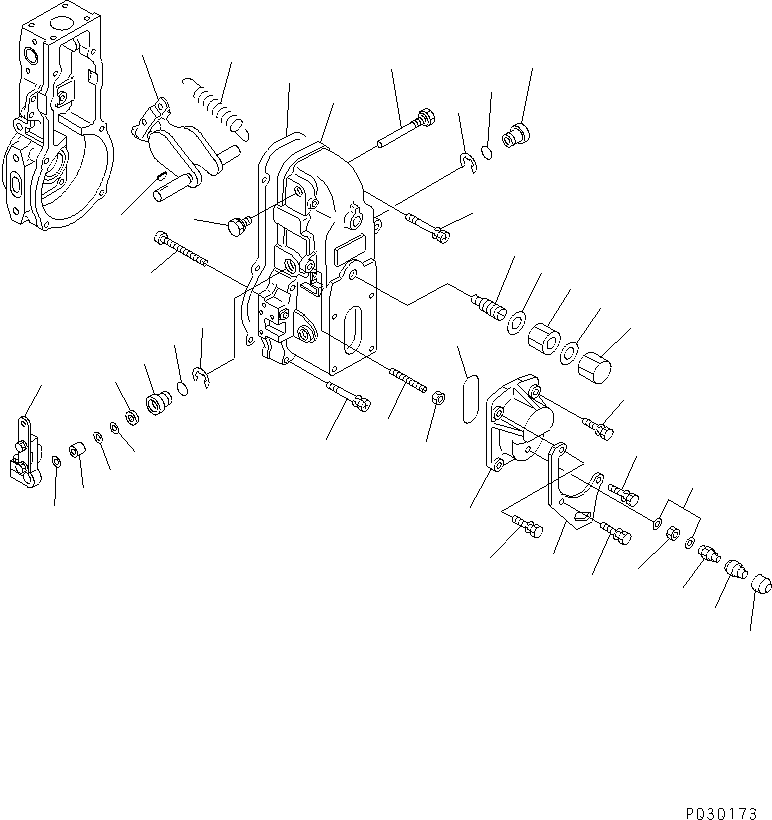 Komatsu parts book diagram for S4D102E-1K-2 S/N 26200163-UP: FUEL INJECTION PUMP (GOVERNOR) (2/2) (FOR REGULATION OF EPA) (INNER PARTS)(#26230100-)