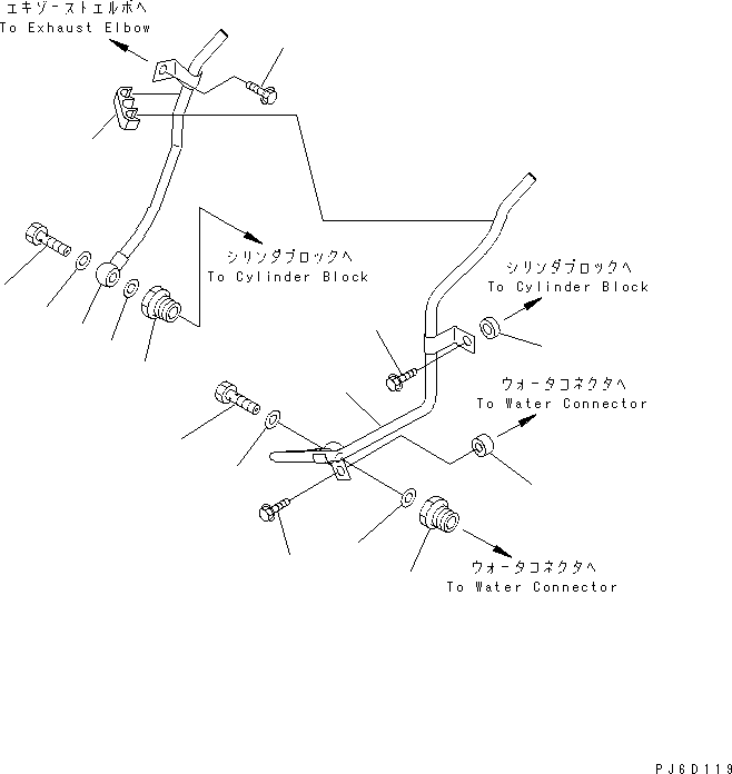 Komatsu parts book diagram for S4D102E-1K-2 S/N 26200163-UP: CORROSION RESISTOR(#26285983-)