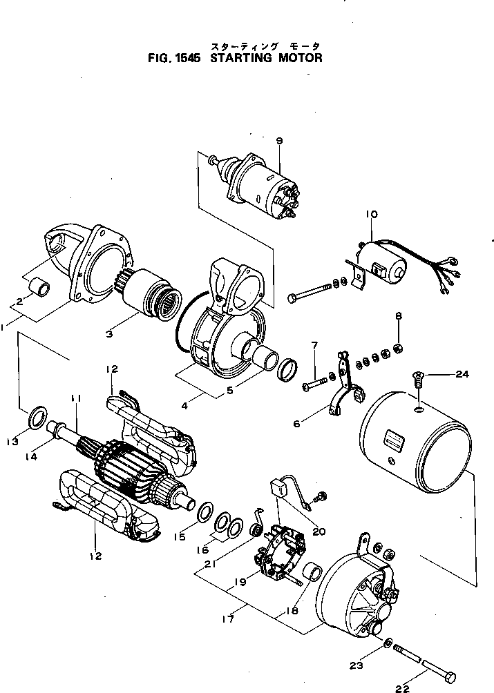 Engines Komatsu / S4D105-3C S/N 44579-UP(s4d1055c) / STARTING MOTOR(150110 : 1545)