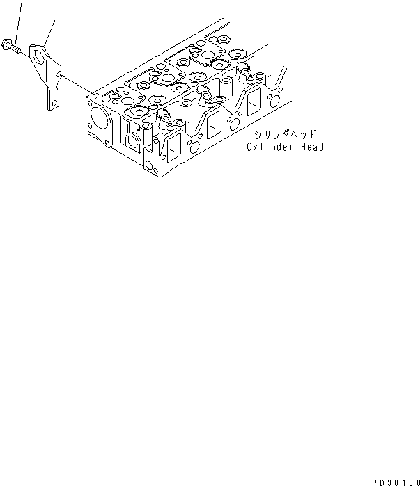 Komatsu parts book diagram for S4D95L-1K-C S/N 135080-UP: FRONT HANGER