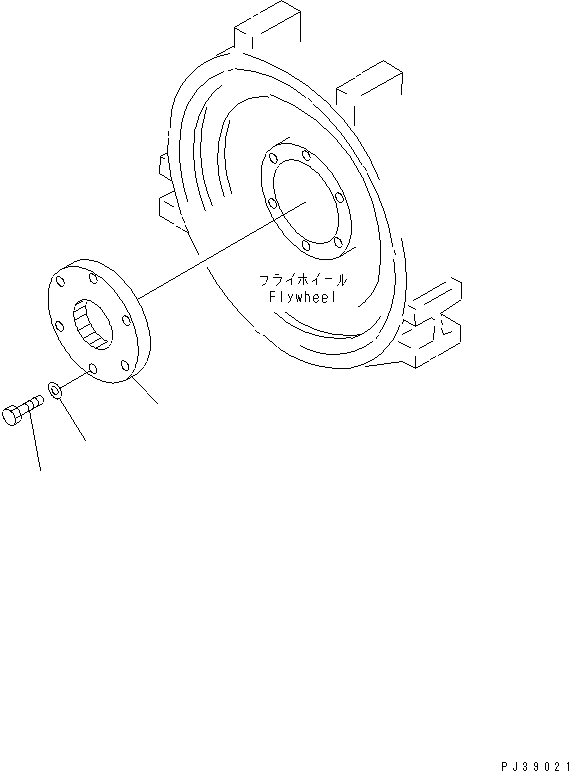 Komatsu parts book diagram for S4D95L-1K-C S/N 135080-UP: MAIN POWER TAKE OFF