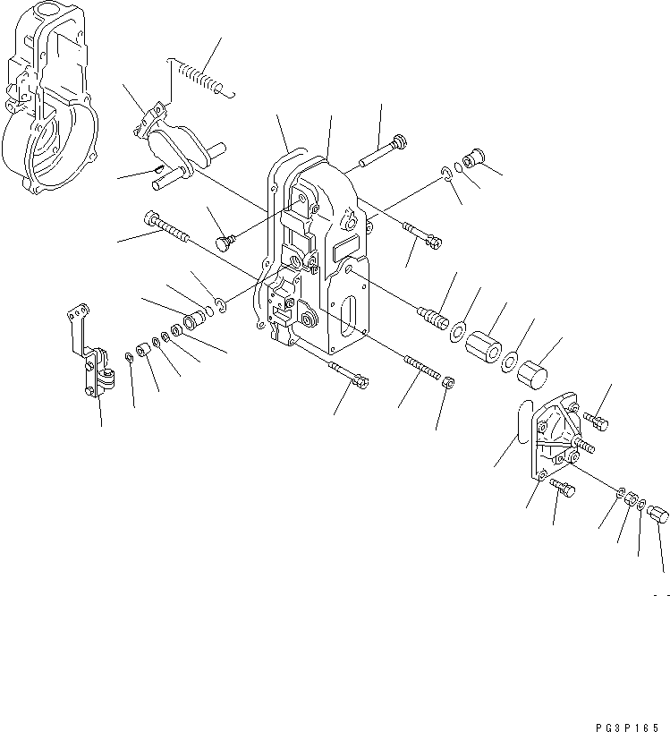 Komatsu parts book diagram for S4D95L-1L S/N 135080-UP: FUEL INJECTION PUMP (GOVERNOR) (2/2) (INNER PARTS)