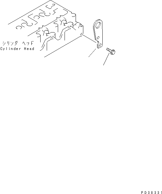 Komatsu parts book diagram for S4D95L-1N S/N 135080-UP: REAR HANGER