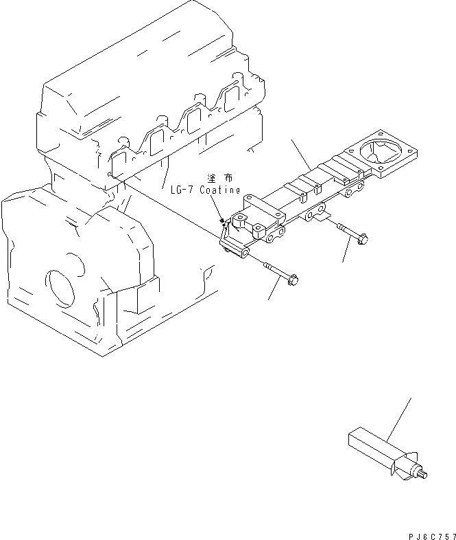 Engines Komatsu / S4D95LE-3C-2M S/N 100001-UP(s4d95l9c) / AIR INTAKE MANIFOLD(030070 : A1310-A0M1)