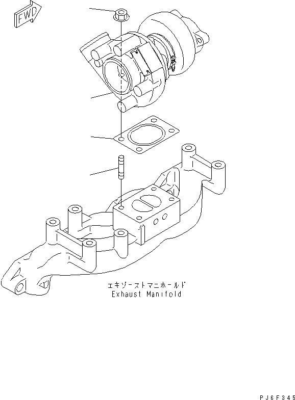 Engines Komatsu / S4D95LE-3C-2M S/N 100001-UP(s4d95l9c) / TURBOCHARGER(#102014-)(030110 : A1530-A0E5)