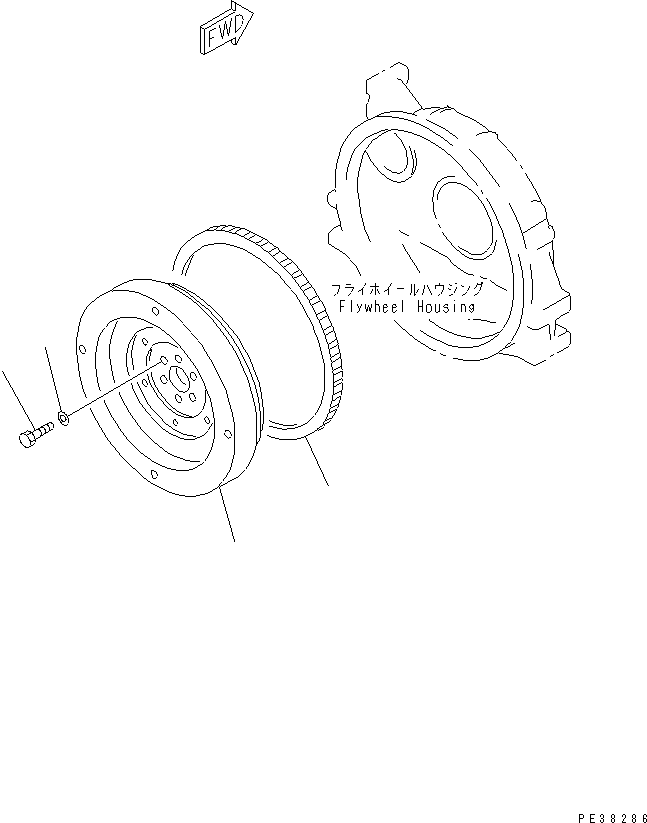 Engines Komatsu / S4D95LE-3C-2M S/N 100001-UP(s4d95l9c) / FLYWHEEL(#102014-)(030260 : A2230-A0F4)