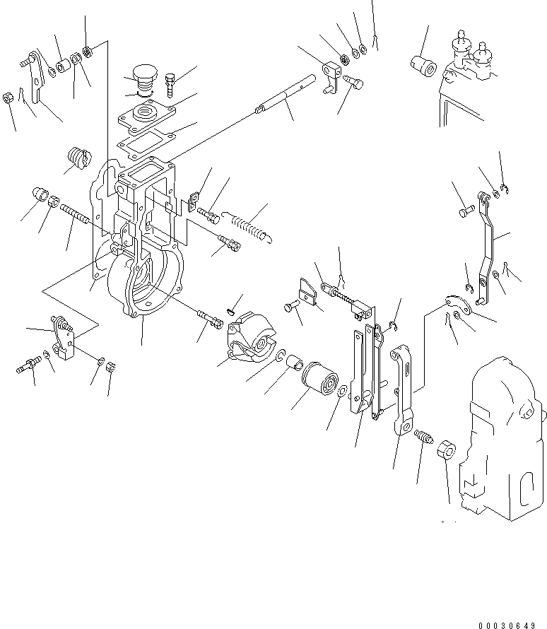 Engines Komatsu / S4D95LE-3C-2M S/N 100001-UP(s4d95l9c) / FUEL INJECTION PUMP (GOVERNOR) (1/2) (INNER PARTS)(#102079-)(030430 : A4010-D0Y1)
