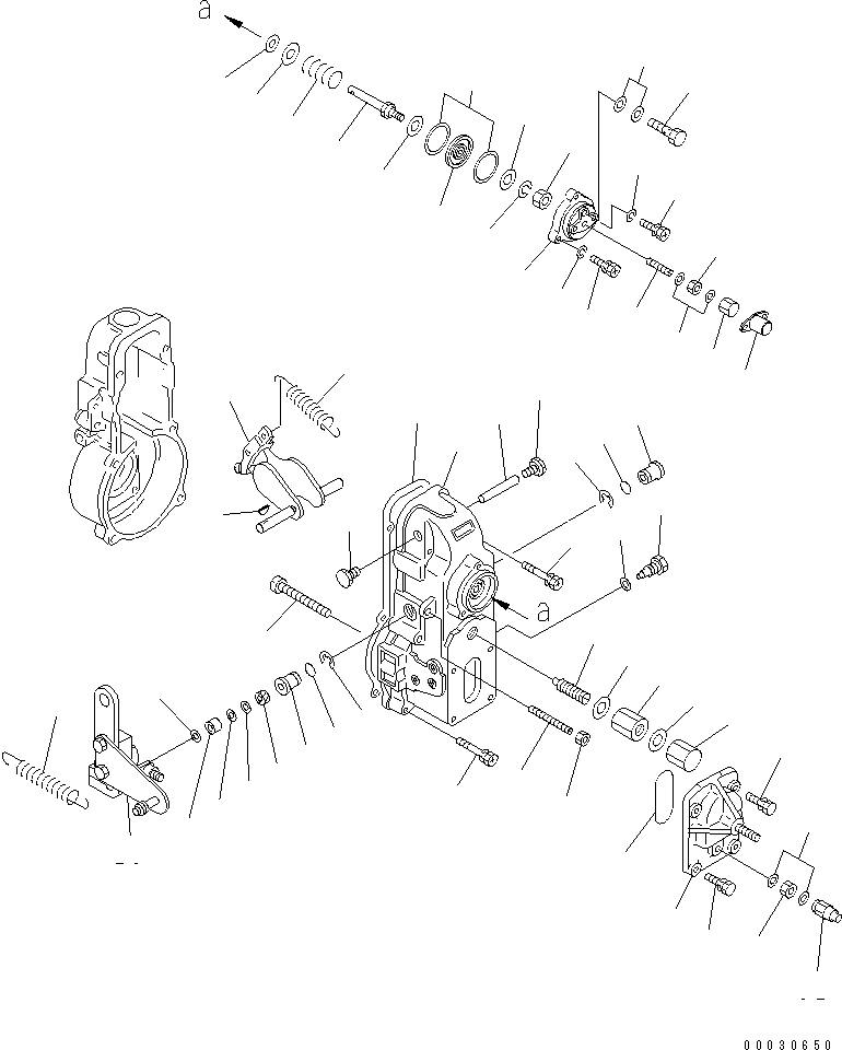 Engines Komatsu / S4D95LE-3C-2M S/N 100001-UP(s4d95l9c) / FUEL INJECTION PUMP (GOVERNOR) (2/2) (INNER PARTS)(#102079-)(030440 : A4010-E0Y1)