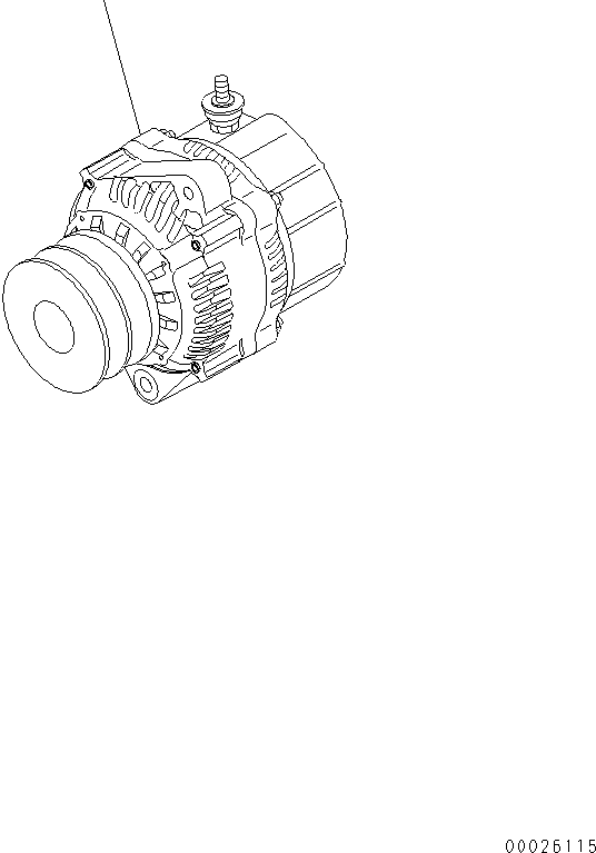 Engines Komatsu / S4D95LE-3C-2M S/N 100001-UP(s4d95l9c) / ALTERNATOR (FOR 60A ALTERNATOR) (NON HARDENING PULLEY)(#103028-)(030670 : A6010-A0S3)