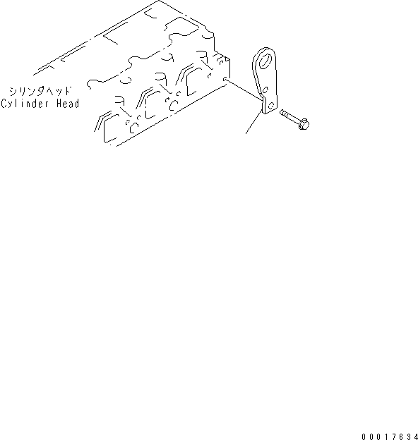 Komatsu parts book diagram for S4D95LE-3A-2 S/N 100001-UP: REAR HANGER