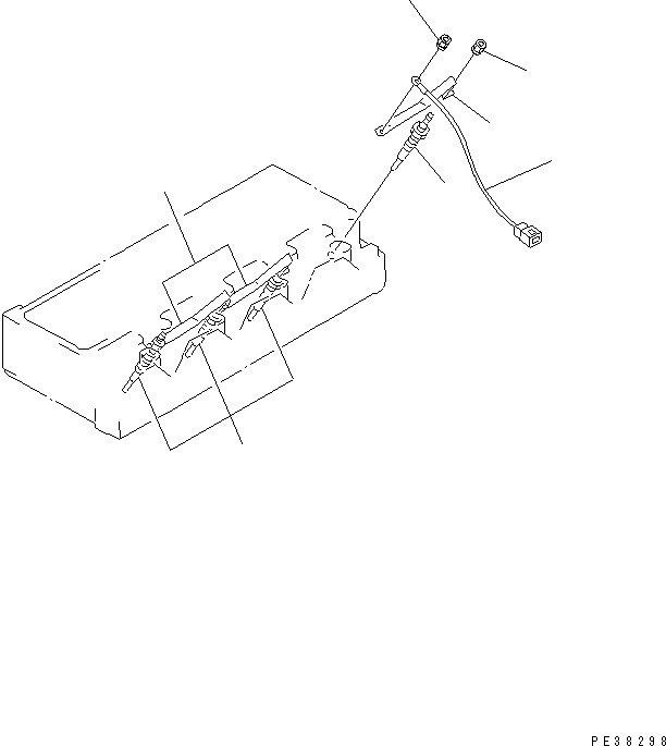 Komatsu parts book diagram for S4D95LE-3A-2 S/N 100001-UP: GLOW PLUG