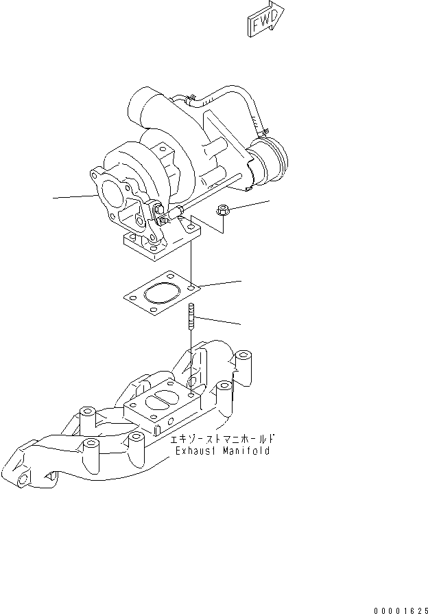 Engines Komatsu / S4D95LE-3A-2 S/N 100001-UP(s4d95lfr) / TURBOCHARGER(030090 : A1530-A0A2)
