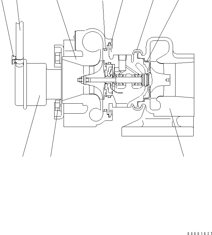Engines Komatsu / S4D95LE-3A-2 S/N 100001-UP(s4d95lfr) / TURBOCHARGER (INNER PARTS)(030100 : A1530-B0A2)