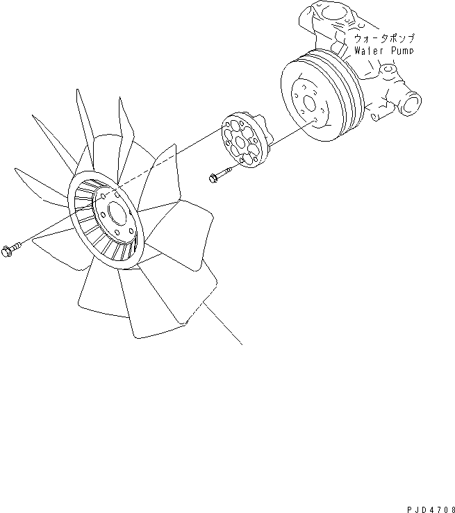 Engines Komatsu / S4D95LE-3A-2 S/N 100001-UP(s4d95lfr) / COOLING FAN(030480 : A5030-A0A1)