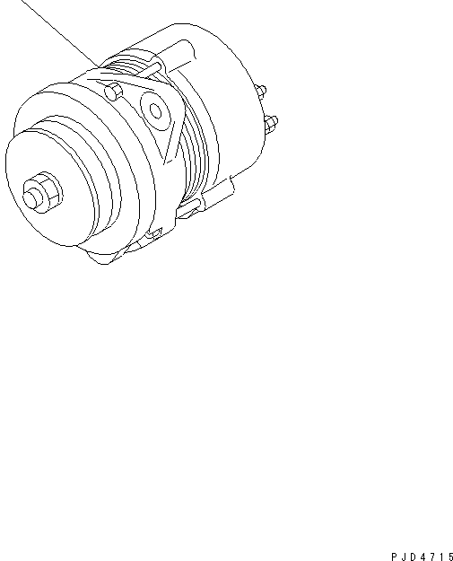 Komatsu parts book diagram for S4D95LE-3A-2 S/N 100001-UP: ALTERNATOR (25A) (WITH NON HARDENING PULLEY) (FOR JAPAN)