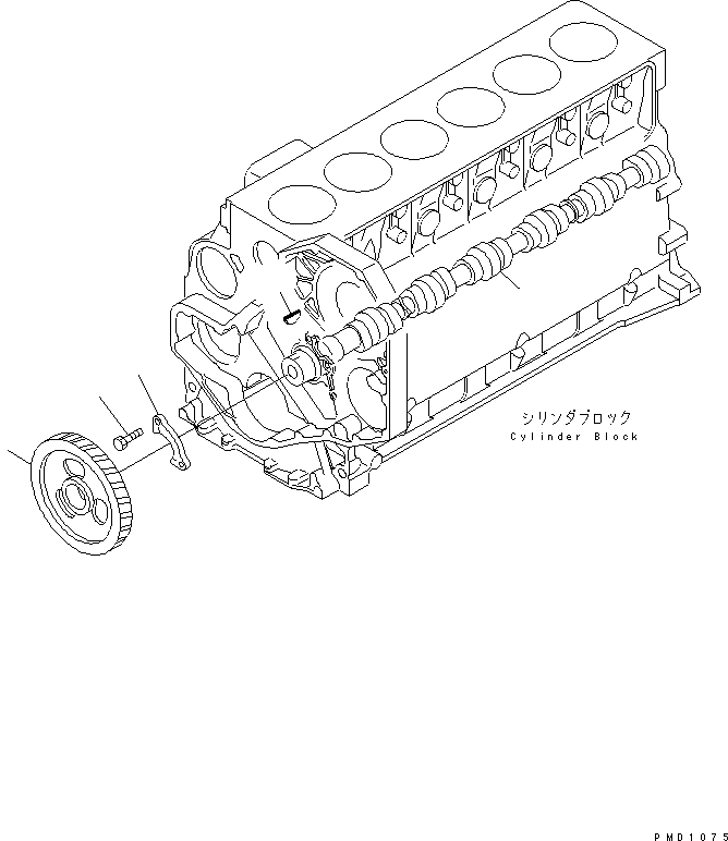 Engines Komatsu / S6D102E-D-1F-6S S/N 26200163-UP(s6d1001c) / CAMSHAFT(#26200467-)(030430 : A2419-01A0)
