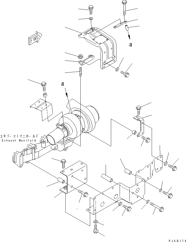 Komatsu parts book diagram for S6D102E-1F-US S/N 26200929-UP: HEAT SHIELD (TUNNEL SEPC.) (CERAMIC TYPE)(#26257386-)