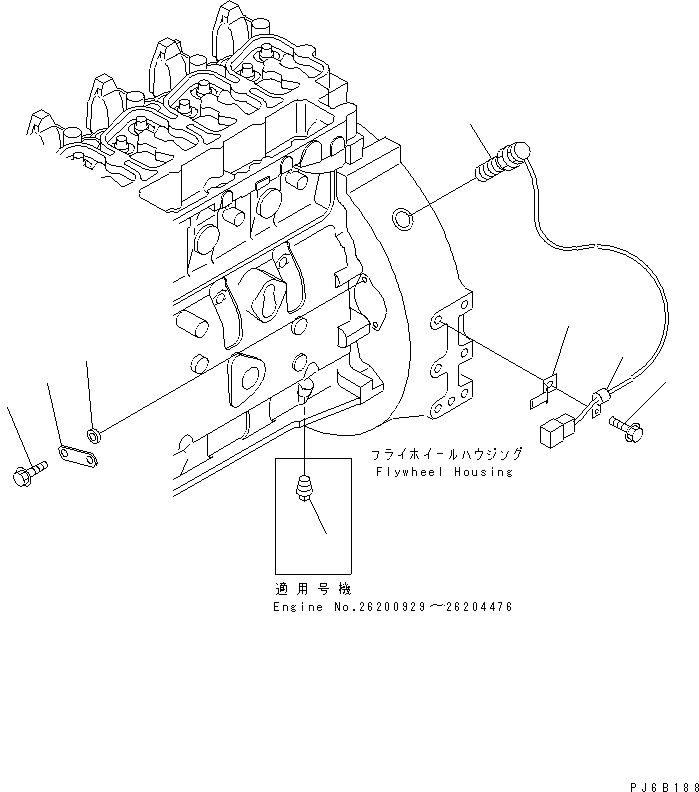 Komatsu parts book diagram for S6D102E-1F-US S/N 26200929-UP: REVOLUTION SENSOR