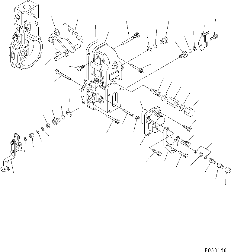 Komatsu parts book diagram for S6D102E-1F-US S/N 26200929-UP: FUEL INJECTION PUMP (GOVERNOR) (2/2) (FOR REGULATION OF EPA) (INNER PARTS)(#26236989-)