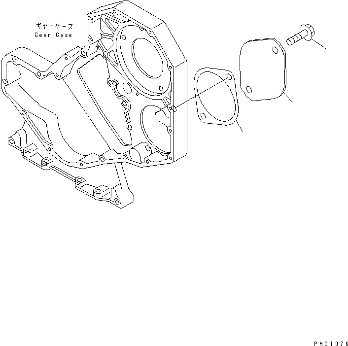 Komatsu parts book diagram for S6D102E-1FL-S2 S/N 26200929-UP: FRONT GEAR TRAIN COVER(#26200929-26264836)