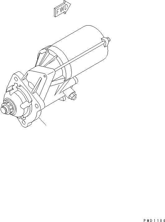 Komatsu parts book diagram for S6D102E-1FL-S2 S/N 26200929-UP: STARTING MOTOR (5.5KW)(#26201318-)