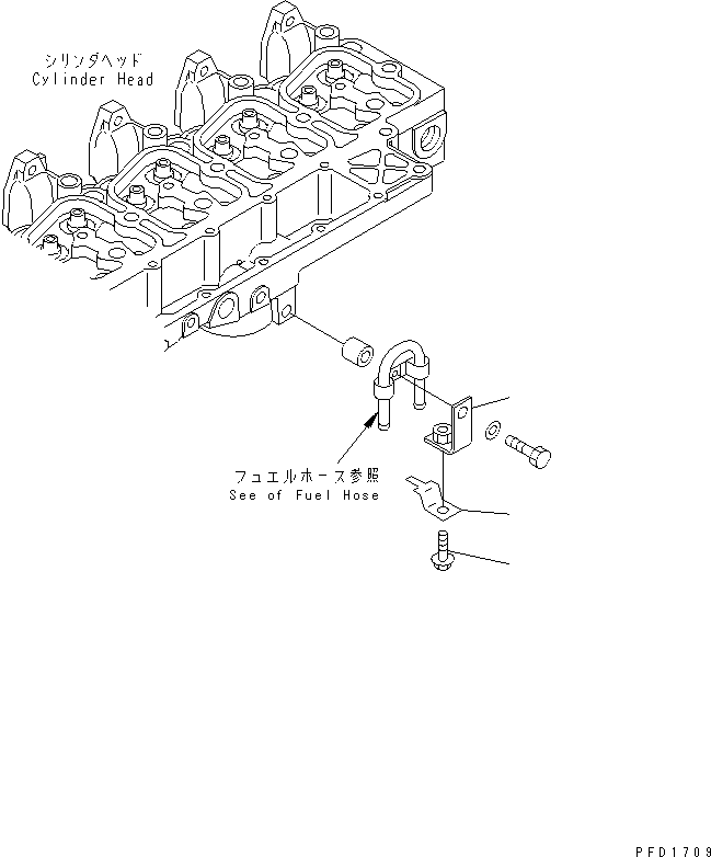 Komatsu parts book diagram for S6D102E-1E S/N 26200929-UP: CONNECTOR CLIP
