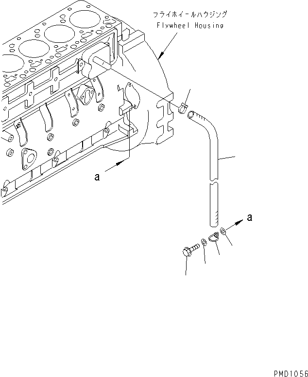 Komatsu parts book diagram for S6D102E-1E S/N 26200929-UP: BREATHER HOSE(#26200929-26206730)
