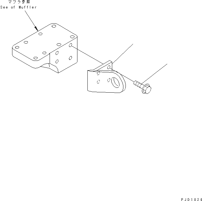 Komatsu parts book diagram for S6D102E-1T S/N 26200929-UP: FRONT HANGER