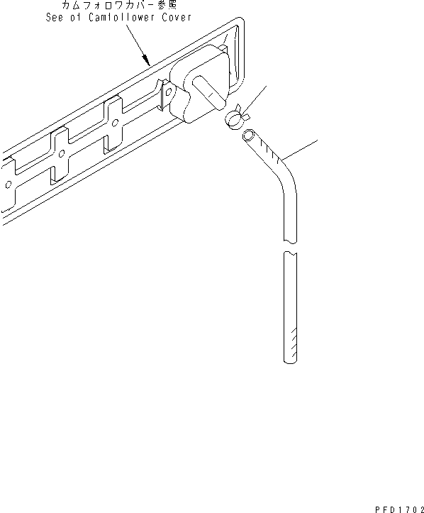 Komatsu parts book diagram for S6D102E-1T S/N 26200929-UP: BREATHER HOSE(#26206731-)