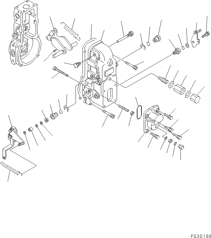 Komatsu parts book diagram for S6D102E-1T S/N 26200929-UP: FUEL INJECTION PUMP (GOVERNOR) (2/2) (INNER PARTS)(#26217494-26237080)