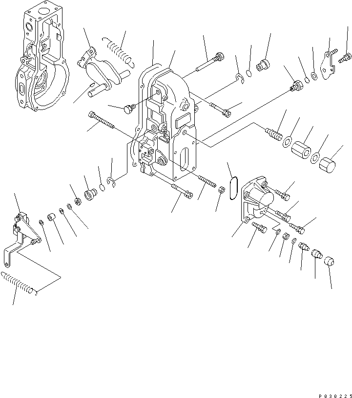 Komatsu parts book diagram for S6D102E-1T S/N 26200929-UP: FUEL INJECTION PUMP (GOVERNOR) (2/2) (INNER PARTS)(#26237081-26245690)